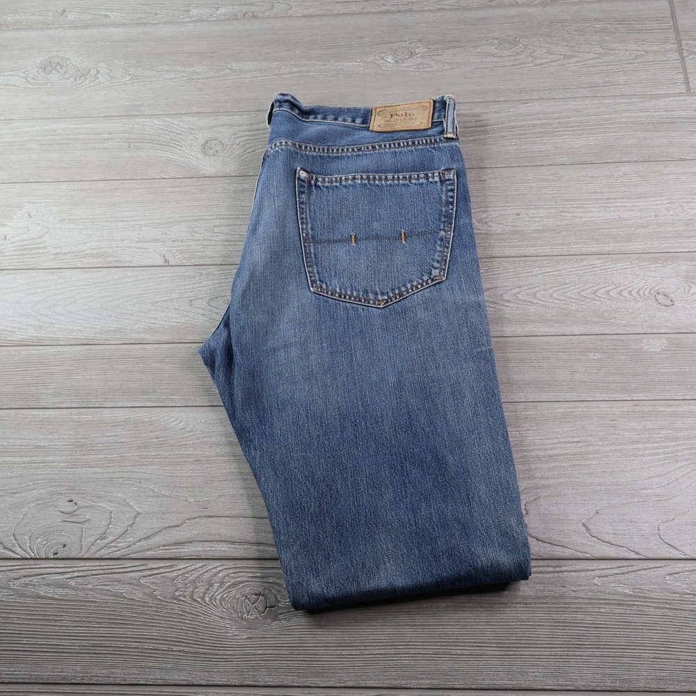 Polo Ralph Lauren Authentic Dungarees Straight Leg Jeans Men's 36x34 Blue
